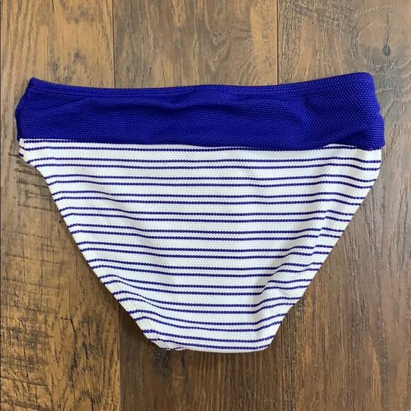 Tommy Bahama Textured Striped Blue/White Bikini Bottom - Picture 6 of 6